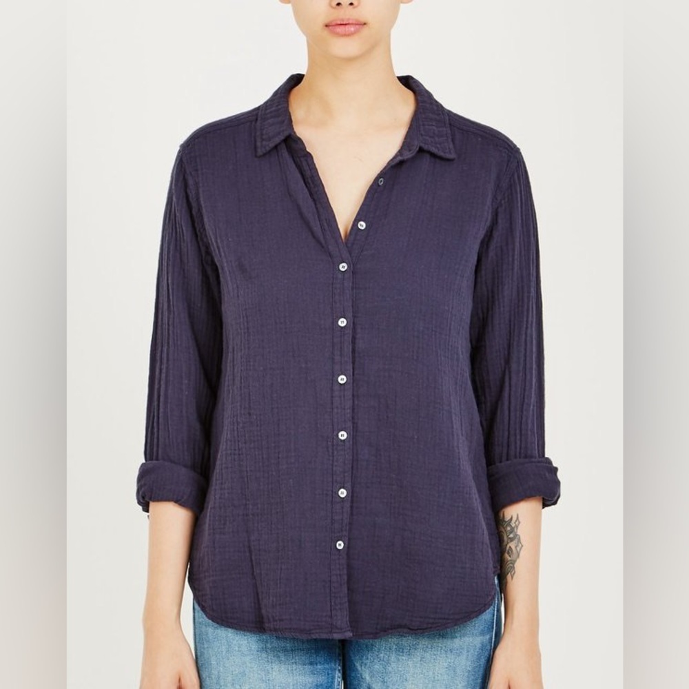 XiRENA Women’s Scout cotton gauze button Shirt in 100% cotton